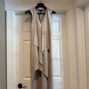 BCBGMaxAzria Asymmetrical Beige Dress